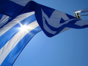 La bandiera della Grecia.