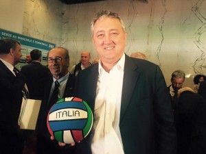 Il presidente della FIN, Paolo Barelli alla presentazione del campionato pallanuoto 2015/16