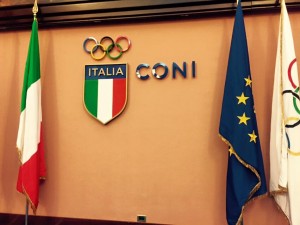 Una immagine del Salone d'onore del CONI - Palazzo "H".