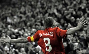 Una foto di Steve Gerrard, colonna del Liverpool FC