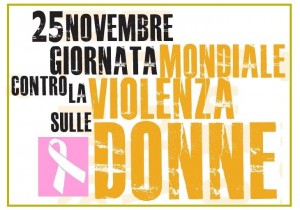 Il logo della giornata della lotta alla violenza sulle donne