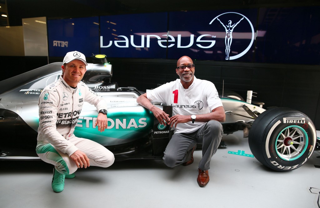 during a Laureus photocall ahead of the Chinese F1 Grand Prix at Shanghai International Circuit on April 11, 2015 in Shanghai, China.