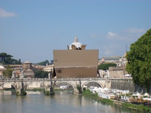 Il fotomontaggio provocatorio creato ad hoc da Giorgia Meloni leader di Fratelli d'Italia dopo il caso delle statue oscurate 