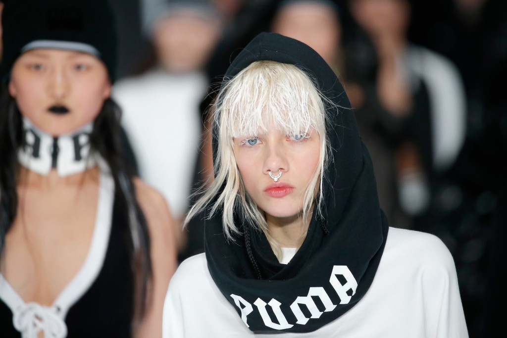 NEW YORK, NY - FEBRUARY 12:  Models walk the runway at the FENTY PUMA by Rihanna AW16 Collection during Fall 2016 New York Fashion Week at 23 Wall Street on February 12, 2016 in New York City.  (Photo by JP Yim/Getty Images for FENTY PUMA)