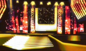Il rendering della scenografia del Festival di Sanremo 2016