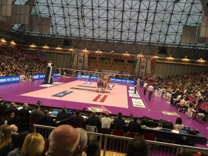 Una immagine della finale di Coppa Italia volley femminile (Ravenna)