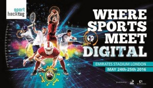Il poster di lancio del workshop internazionale "Sport HackTag" ideato da GEA World e Minimega