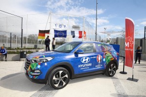 Una immagine della Hyunday Tucson personalizzata per Uefa Euro 2016