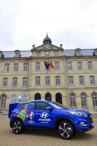 Una immagine della Hyunday Tucson personalizzata per Uefa Euro 2016