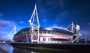 L'esterno del Millennium stadium di Cardiff (Galles) scelta dall'Uefa come sede della finale UCL 2017
