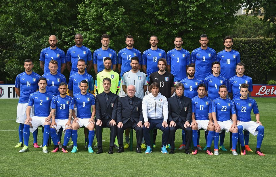 I 23 azzurri scelti dal ct Antonio Conte per l'avventura di Euro2016 - foto tratta dal web