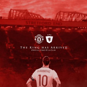 L'annuncio del Manchester United relativo all'arrivo di Zlatan Ibrahimovic