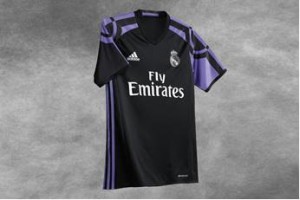 Una immagine della terza maglia prodotta da Adidas per il Real Madrid