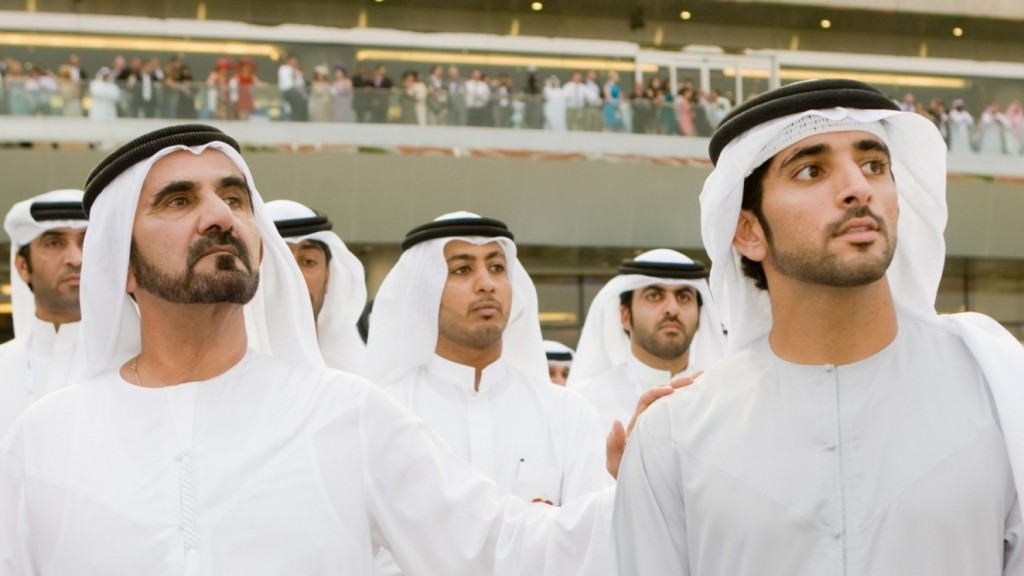 I reali degli UAE - da sinistra lo sceicco Mohammed bin Rashid Al Maktoum