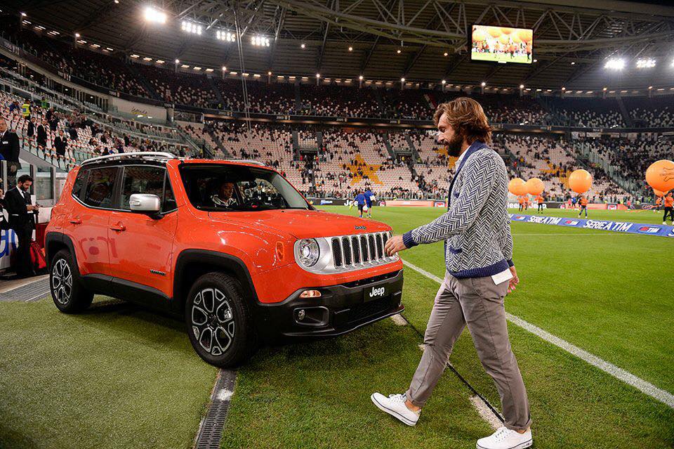 Andrea Pirlo partecipa nelle vesti di testimonial ad un evento Jeep all'interno dello Juventus stadium. 