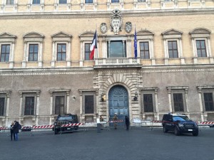 L'ingresso dell'Ambasciata di Francia a Roma 