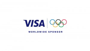 Il logo di Visa, sponsor ufficiale del CIO e dei Giochi olimpici (estivi ed invernali)