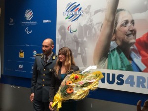 La portabandiera azzurra del CIP a Rio2016, l'atleta Martina Caironi