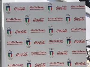 Il backdrop della partnership Coni-Coca Cola in vista di Rio2016