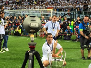 Cristiano Ronaldo festeggia la vittoria in Champions league (UCL Final 2016)