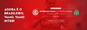 Una immagine promozionale della campagna di vendita del match tra Internacional e Chapecoense