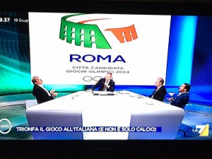 Durante Omnibus (LA7) si discute sul progetto di candidatura di Roma2024