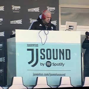 Una immagine del progetto "J Sound" oggi allo Juventus stadium durante Juve-Lazio (21 gennaio 2017)