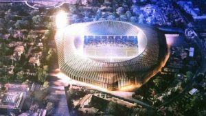 Una immagine del progetto del nuovo stadio del Chelsea FC da 60 mila posti